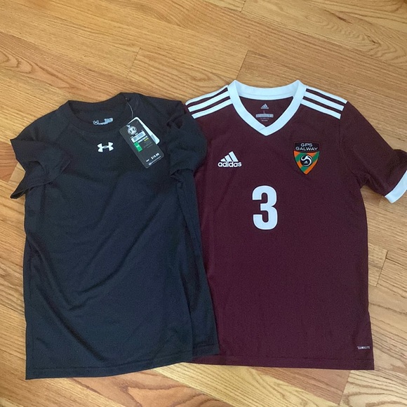 Adidas and under armor boy‘s t-shirt size L - Picture 1 of 7